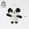 Llavero de Panda Muñeco Pequeño Tejido a Mano Venta al por Mayor Muñeco Colgante de Bolsa Caricatura Lindo Joyería Pequeña