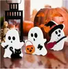 Nuevo en stock: Fantasmas de cartón pluma para Halloween, decoraciones de mesa, calabaza fantasma de madera e diablillo, decoraciones para el hogar