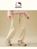 [Macio e Respirável] Calça de Moletom de Veludo para Meninas Outono e Inverno 2024 Média e Grande Calças Esportivas de Corrida para Crianças Venda por Atacado
