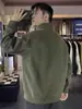 Sudadera Nueva de Textura para Hombre con Cuello Alto y Media Cremallera para Primavera y Otoño, Tendencia de Gama Alta, Ajuste Holgado, Versátil, Peso Pesado, Casual, Manga Larga
