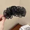 TikTok Explosiones All-Star Pinza de Burbuja Acrílico Accesorios para el Cabello Elegante Retro Versátil Organza Pasador Negro