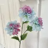 3 flores artificiales de dalia, crisantemo, flores falsas para decoración del salón del hogar, arreglo para escena de boda de hotel, accesorios de fotografía