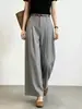 Pantalones de traje de pierna ancha adelgazantes de lujo ligero para mujer, nuevos pantalones rectos versátiles de cintura alta para figuras petite, otoño 2026