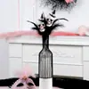 Decoraciones de Halloween Transfronterizas, Accesorios de Ramo de Recortes Creativos de Calabaza con Cráneo de Plumas, Decoraciones para Fiestas en Casa