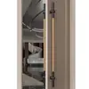 Manípulo de Porta de Vidro Sem Moldura Extremamente Minimalista, Manípulo de Porta de Madeira Maciça em Aço Inoxidável para Quartos Privados, Hotéis e Shoppings