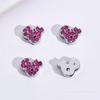 Aleación 8mm Cromo Superficie Diamantada con Corazón Corona Forma de Corazón Cadena para Teléfono Móvil Llavero para Placa de Licencia Accesorios de Joyería