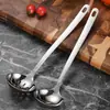 Aço Inoxidável 304 Padrão Martelo Colher para Fondue Doméstica Cabo Longo Colher para Beber Sopa Colher para Mingau Escorredor Grande Hotel Restaurante Concha de Sopa Colher de Sopa