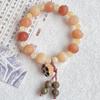 [Nuevo] Pulsera de Bodhi Natural de Flor Rica Grabado de Loto Círculo Único Cuentas de Buda de Mano Pulsera para Mujer Venta al por Mayor