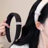 Faixa de Cabelo Preta de Esponja com Aba Larga Estilo Zhao Lusi e Xu Yan Estilo Coreano High-End Versátil para Pressionar o Cabelo Personalizada para Sair