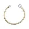 Joyería Transfronteriza Europea y Americana, Gargantilla Pulsera de Cadena Hueso de Serpiente Vintage con Perlas, Exagerado Diseño de Doble Perla, Gargantilla de Alta Gama