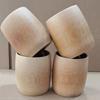 Produtos Artesanais de Mangostão Jinggang Copo de Tubo de Bambu Copo de Chá Kung Fu Copo de Bambu Carbonizado Grande e Pequeno Conjunto de Presente Redondo de Bambu Carbonizado