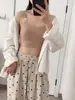 Sujetador tipo camisola amigable con la piel estilo coreano, sujetador strapless versátil sin costuras con copas fijas y soporte anti-caída, modelo 5007