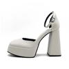 Sapatos Barbie Mary Jane Franceses Plataforma Impermeável Salto Alto Sandálias de Salto Grosso Mulher 2024 Sapatos Novos Verão Sapatos Soltos