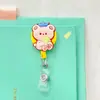 Fivela Telescópica de Puxar Fácil Desenho Animado Clipe de Cartão de Peito para Doutor/Enfermeira Fivela de ID Cartão de Estudante Card de Trabalho Rotativo Cartão de Emprego