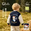 Chaqueta de béisbol para niños, estilo primavera y otoño, atuendo de otoño para niños, cárdigan de color block para bebé, ropa exterior, ropa de otoño para niñas