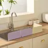 Baffle de Água Dobrável de Silicone para Pia de Cozinha Proteção contra Salpicos na Lavagem de Louça Tipo Ventosa Barreira de Água à Prova d'Água para Bancada Tira Bloqueadora de Água