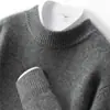 Fornecedor da Fábrica Malhas 100% Pura Caxemira para Homens, Gola Alta Meia, Luxo Acessível para Negócios, Textura Simples, Malha Casual