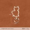 Chaveiro com Fivela de Formato Especial Acessórios para Joias DIY Artesanato Fivela de Conexão Cor Doce Metal Gatinho Pingente Acessórios