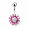 Novo Anel de Umbigo Rosa Gatinho Kt em Aço Inoxidável Estilo Europeu e Americano, Piercing de Umbigo Doce Cool Estilo Hot Girl Tendência