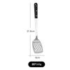 Utensilios de Cocina al por Mayor: Espátula de Cocina Doméstica Negra de Tres Puntas con Perla, Cuchara para Gachas de Acero Inoxidable, Cuchara Coladora, Espátula Coladora, Venta al por Mayor por Fabricante