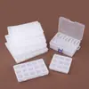 Caja de almacenamiento para cuentas Perler, caja de embalaje para joyas de flores secas, caja mini de diamante con tapa de apertura separada, caja de plástico transparente, caja de ferretería, componentes