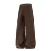Pantalones de pana plisados Han Lu para hombre, estilo otoño, marca de moda, rectos, holgados, textura casual