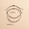 Pulsera de tarjeta de bendición tejida con hilo de cera impermeable, acrílico luminoso personalizado con cuentas de amor, juego de 2 piezas