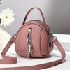 Nuevo bolso redondo pequeño con borlas, bolso cruzado de múltiples capas de alto valor con costuras de macarrón, bolso de hombro, bolso de mensajero de moda