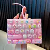 Llavero colgante de juguete de teclado de cachorro para aliviar el estrés, 26 teclas, decoración de bolsa de teclado para presionar y jugar, pequeño regalo de dibujos animados