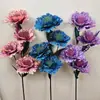 Venda Direta de Fábrica Estilo Europeu Peônia Única Brilhante Floral de Chão para Hall de Hotel Decoração de Interior Residencial
