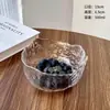 Cuenco de vidrio estilo japonés con borde dorado martillado, cuenco transparente para ensalada, cuenco doméstico para frutas, plato de frutas, juego de vajilla moderno