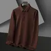 Camisa Polo Gruesa Forrada de Vellón Catiónico Otoño e Invierno para Hombre Casual de Negocios Cálida Amigable con la Piel Cuello Camisero Camiseta Base