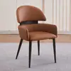 Silla de Comedor Estilo Italiano, Modelo Nuevo para Mesa de Comedor en Casa, Silla Moderna Simple Casual para Reuniones en Hotel Restaurante, Silla Maestra de Cuero