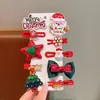 Grampos de Cabelo Infantis de Natal Grampos de Pelúcia Presilhas Laterais Fofas para Franja Clipe Bico de Pato do Papai Noel Acessórios de Cabelo Atacado