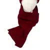 Conjunto de Tres Piezas 100% Lana Pura Otoño e Invierno Color Sólido Gorro de Punto Guantes Bufanda Cálido para Hombres y Mujeres (Bufanda de un solo tiro)