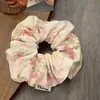 Anillo para el pelo de múltiples capas de color floral de alta calidad para mujer, coleta coreana, goma elástica extragrande, cuerda para el pelo