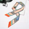 Bufanda Estrecha Pequeña Delgada Estilo Coreano Bufanda Larga Pequeña Biselada Corbata de Sarga Cinta Cinta para el Cabello Versátil para Todas las Ocasiones Mujeres 2020