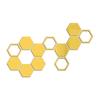 JM676 hexágono oco combinação acrílica espelho adesivo estéreo autoadesivo DIY fundo parede decorativa espelho adesivo de parede