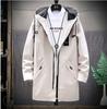 Cortavientos casual de longitud media para hombre otoño e invierno 2021, chaqueta popular para hombre, abrigo para hombre, cortavientos juvenil con capucha