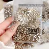 Diamantes para Nail Art Cor Champagne Lote Inteiro Flats Cintilantes Base Redonda Acessórios de Strass Adesivos para Capa de Celular DIY Joias de Diamante para Nail Art