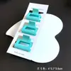 Grampo de Cabelo Quadrado de 4cm para Mulheres, Mais Vendido Transfronteiriço, Presilha de Garra de Cor Gradiente de Tamanho Médio para Rabo de Cavalo Alto Semi-Preso, Presilha Tubarão