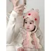 Touca de Bebê Inverno Fofa de Tricô com Proteção para Orelhas para Menina Manter Aquecida 6-12 Meses Touca de Lã À Prova de Vento para Bebês Pequenos