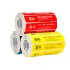 Adesivo de vedação para viagem, à prova d'água, adesivo forte, papel adesivo, selo de cintura Meituan, adesivo de selo de segurança alimentar