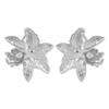 E12482 aretes nuevos de primavera y verano transfronterizos estilo europeo y americano ZA diseño retro estilo ins aretes de flor de metal con circonita para mujer