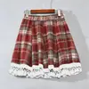 Falda Corta JK a Cuadros para Mujer Otoño e Invierno 2024 Nuevo Estilo Falda Larga de Lana Pequeña con Forma de A Falda Gruesa de Otoño