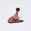 Broche de Dibujos Animados Bob Esponja y Patricio Estrella Insignia de Pines Decoración Creativa Periférica de Animación Lindo para Bolsa de Pareja