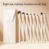 Conjunto de pincéis de sombra de olhos de porcelana nuvem 8 10 pincel delineador de lâmina pincel de sombra para nariz maquiagem dos olhos seda adormecida blush iniciante pincel de detalhe