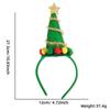 Fivela de Cabeça de Chifre de Desenho Animado Infantil Tiara de Árvore de Natal Decorações de Natal Chapéu de Natal Tiara de Bola de Pelo de Estrela Acessórios de Cabelo