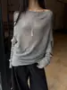 Nuevo el 21.8: Top de punto de lana asimétrico de un hombro INSS para mujer, estilo casual con mangas murciélago, modelo 66013