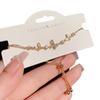 Pulseira de Zircônia Borboleta Retrátil Doce Simples de Luxo Leve de Verão com um Toque Fresco e Sofisticado, Estilosa para o Dia a Dia